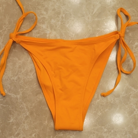 SKIMS | Swim | Skims Bright Orange Low Rise String Bikini Bottom M ...
